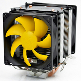 超频3 黄海S90D静音双风扇 双热管CPU散热器 支持1155/775/AM3
