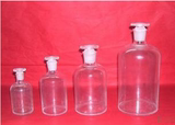 小口瓶白色透明玻璃细口瓶酒精瓶试剂瓶磨砂口密封玻璃瓶实验用瓶