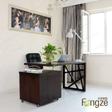 Fengze 简约现代实木书桌台式笔记本宜家进口橡木电脑桌 ES702P
