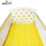 婴儿床上用品夏季床围套件 3D网透风透气床围床单五件套夏凉床围
