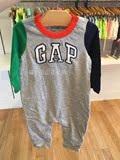 专柜正品代购Gap婴儿徽标拼接色一件式连体衣194546