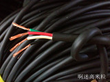 进口二手电线 4芯0.5平方 全塑料 柔软电缆线 6.5MM 信号线