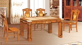 厂家直销大理石餐桌实木餐桌椅组合餐厅餐桌长方形一桌四椅包邮