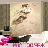大型3d欧式中式大型壁画敦煌飞天卧室客厅沙发电视背景墙壁纸墙纸