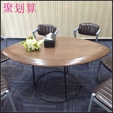个性餐桌咖啡桌设计师实木办公桌原木工作台创意书桌会议桌