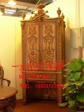 DG137东南亚风格老榆木家具泰式卧室衣柜原木手工雕刻全实木柜子