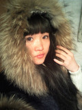 海宁2015秋冬韩版女装特大貉子毛领袖口毛修身兔毛中长款皮草外套