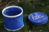 牛津帆布折叠水桶,携带方便式水桶 户外9L折叠水桶 野外钓鱼水桶