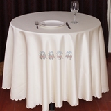 酒店圆桌布台布定做婚庆纯色光面桌布 口布 白色 红色 咖啡色布艺