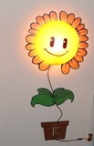儿童房LED台灯 暖色壁灯 装饰DIY壁灯 精美向日葵植物大战僵尸灯