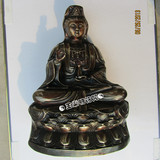 道教用品 佛教用品 神像 纯铜 高42厘米 做工精致 坐观音菩萨