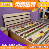 成都月光族家具 E1级实木颗粒板 双人床 1.2 1.5 1.8米高箱板床