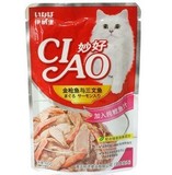 伊纳宝CIAO妙好猫妙鲜包 猫罐头猫零食 猫湿粮 金枪鱼与三文鱼60g