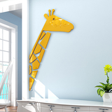 半身鹿创意温馨可爱3D亚克力立体墙贴儿童房卧室客厅沙发背景墙