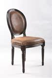 特价新古典欧式印象餐椅 复古实木雕花椅子 布艺皮面梳妆椅