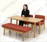 日式全实木靠背布艺沙发椅 白橡木单双人餐椅厂家直销可定制餐桌