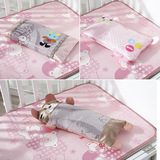 冰丝婴儿童卡通枕头 夏季清凉宝宝定型枕 长款大号儿童凉枕含枕芯