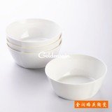 唐山出口级骨瓷纯白无铅健康经典优雅5.5寸方碗 饭碗 汤碗