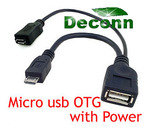 OTG数据线魅族三星安卓手机接U盘连接线Micro USB转USB带外接供电