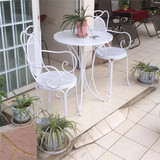 欧式铁艺阳台桌椅组合三件套件户外露台室内室外庭院小休闲咖啡厅