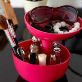 时尚创意桌面花式收纳盒化妆品杂物整理盒收纳架小物品双层置物架