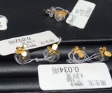 香港专柜代购 周生生 999.9黄金 立体 蝴蝶 耳钉 68732E 有现货