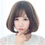 时尚假发女短发BOBO头中分韩国气质短直发偏分波波女士假发套透气