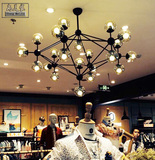 北欧创意艺术灯饰 餐厅服装店卧室客厅个性玻璃球魔豆别墅吊灯