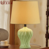 中式装饰陶瓷台灯高档美式欧式田园台灯卧室床头灯现代创意复古典