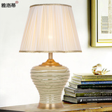 卧室床头灯陶瓷台灯美式新中式新古典欧式客厅书房创意婚庆铜台灯