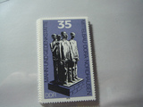 民主德国邮票东德1979年  二战反法西斯纪念碑 雕塑 1全 全品