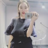 实拍！版型超好2016韩国夏季新款甜美复古廓形泡泡袖雪纺衫上衣女