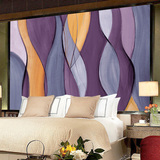 紫色抽象装饰画大幅现代客厅挂画欧式横幅大尺寸卧室床头壁画油画
