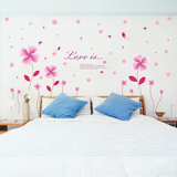 可移除浪漫花卉温馨卧室床头客厅电视墙装饰婚庆布置装修情侣墙贴