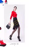 BCVOGA芭尚婉客专柜正品2016冬时尚黑色鱼尾半身裙包裙B609LC0256