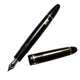 万宝龙大班系列镀金豪华型黑玉色墨水笔146钢笔专柜行货盖章联保