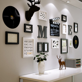 鹿头现代装饰画客厅挂画壁画组合实木有框画沙发背景墙创意餐厅画
