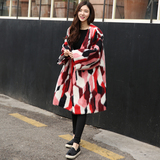 2016秋冬装新款韩版女装宽松显瘦毛呢外套中长款茧型加厚羊绒大衣