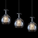 现代LED水晶吊灯创意个性玻璃酒杯灯水晶灯艺术吧台吊灯餐厅灯饰