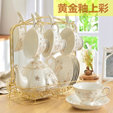 高档欧式咖啡杯套装骨瓷茶具套具英式下午花茶杯陶瓷结婚礼品包邮