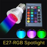 3W RGB射灯 灯杯 LED七彩E27 E14 B22 GU10 GU5.3 MR16(带遥控器)