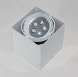 香港设计 现代简约方形盒子灯 可调单头射灯 明装射灯