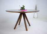 北欧实木圆餐桌纯实木现代简约圆餐桌日式沙发边几小茶几美式角几