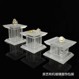 亚克力高档三件套罗马柱展示架有机玻璃珠宝首饰道具化妆品展示台