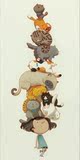 小女孩与猫咪英短折耳挂画壁画无框画装饰画6030尺寸两幅九折包邮