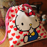 凯蒂猫Hello Kitty 束口袋 抽绳袋 杂物袋 收纳袋 化妆包 包中包