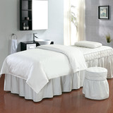 纯色全棉美容院床罩四件套美容按摩美体SPA专用床品定做洗头床罩