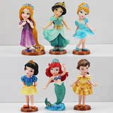 Disney迪士尼白雪公主美人鱼花仙子7个小矮人公仔玩具摆件玩偶