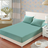 纯棉床笠 单件纯色全棉床罩 单人双人床1.2米1.5米1.8米四角松紧