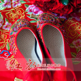 新款特价尼泊尔钉珠绣花布鞋 坡跟绑带新娘婚鞋 高跟鞋 结婚鞋子